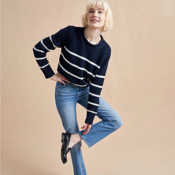 La Ligne Mini Marina Navy w/ Ivory Striped Sweater - Picture 1 of 9